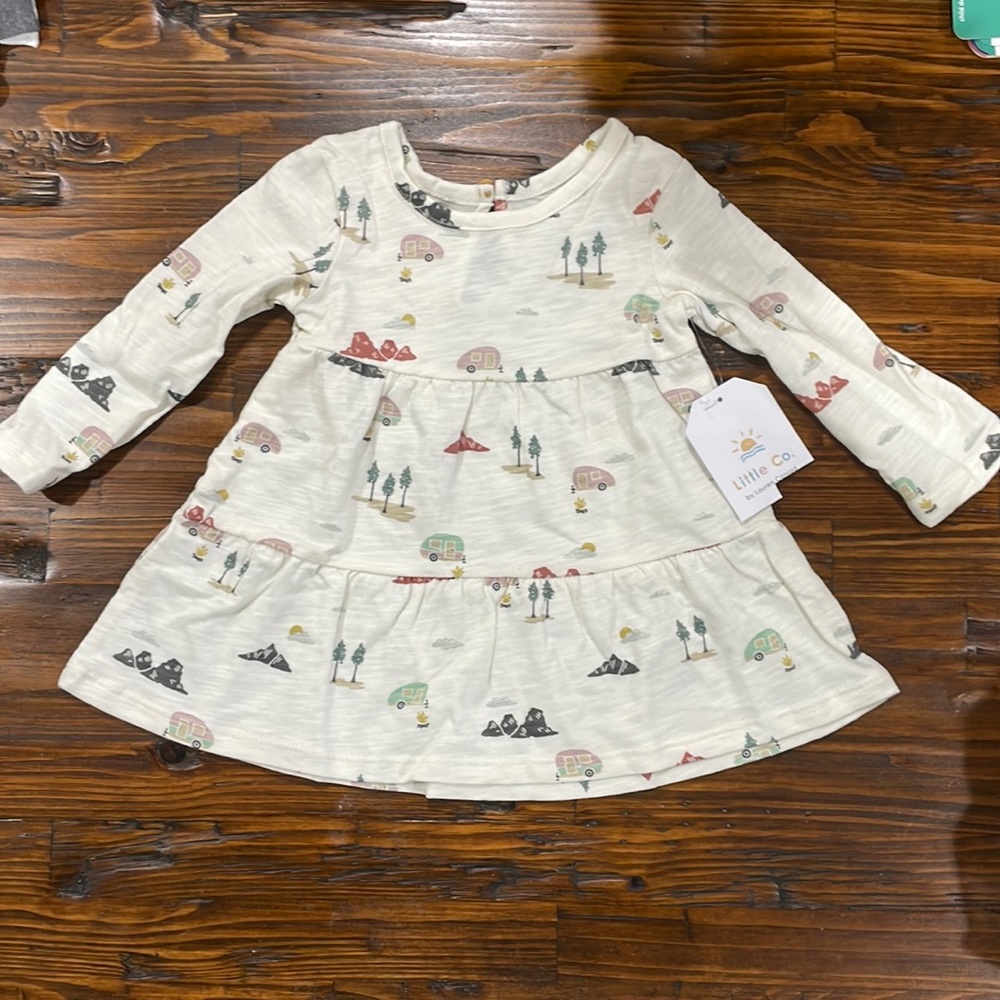 NWT Baby Girl Little Co. by Lauren Conrad Organic
Long-Sleeve Tiered Dress